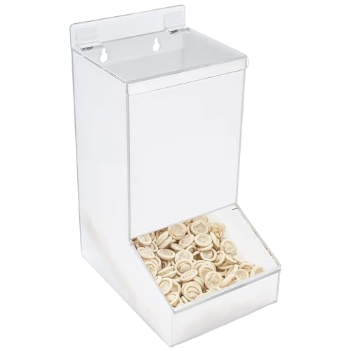 SimplyImagine Acrylic Laundry & Dishwasher Pod Dispenser - Large White Acrylic, 2 Lids - Wall-Mount Or Countertop Gravity Feeder - Laundry Room Organization & Storage for Laundry Pods