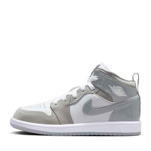 Jordan Air Jordan 1 Mid SE in White, Cool Grey, and Med Grey