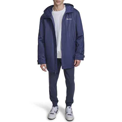 Champion mens Sherpa Lined Mid-length Sideline Jacket With Hood