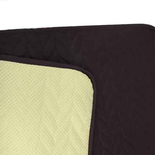 Waterproof No-slip Sofa Couch Remote Control Holder Chair Armrest Caddy Pocket Organizer Storage Bag for Cellphone Tablet Notepad Book Magazines DVD Eyewears Drinker Snacks Holder Pouch (Brown) - color: Brown