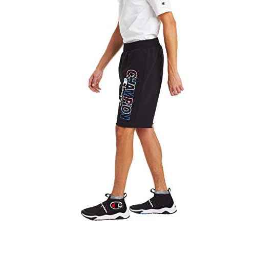 Champion Men's Shorts, Reverse Weave Fleece Shorts, Knee-Length Shorts for Men, C Logo, 10"