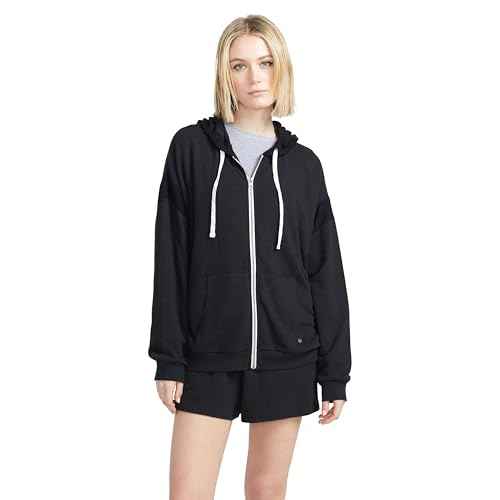 Volcom Women's Lived in Lounge Frenchie Hoodie Zip Fleece Sweatshirt