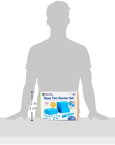 Learning Resources Plastic Base Ten Starter Set - 1st Grade Math Manipulatives for Elementary School Classroom, Learn Place Value, Base 10 Blocks for Math, Kids Counting Blocks and Teacher Supplies