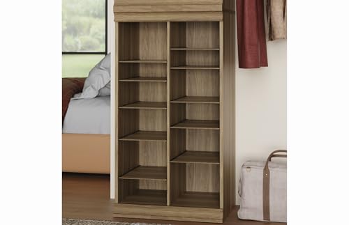 ClosetMaid Modular Adjustable Divided Storage Shelving Unit Organizer, 15.94-Inch D x 40.3-Inch H x 21.38-Inch W, Sand - color: Sand