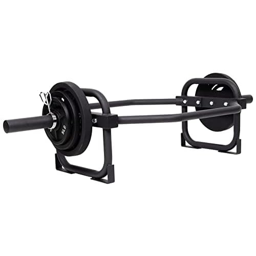 Fitvids Olympic 2-Inch Hex Weight Lifting Trap Bar for Strength Training, 500-Pound Capacity, Safety Clips, Home Gym for Shoulder Presses, Shrugs, Back Rows, Weightlifting