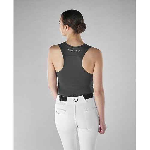 EvoShield Women's Racerback Chest Guard Sleeveless Shirt - Grey, Small