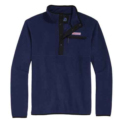 vineyard vines mens Harbor Fleece Quarter-snap