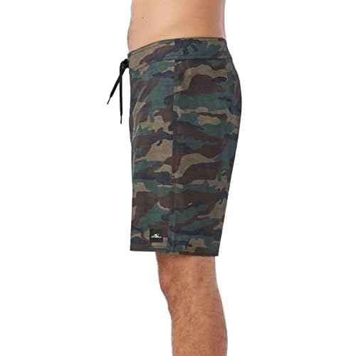 O'NEILL Men's 19 Inch Camo Boardshorts - Water Resistant Swim Trunks for Men with Quick Dry Stretch Fabric and Pockets