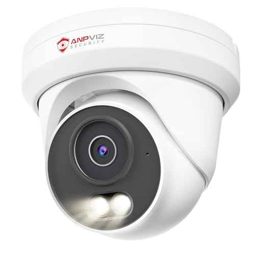 Anpviz 6MP PoE IP Camera, 3K Full Metal Turret Security IP Camera Outdoor Indoor, Smart Dual Light Color Night Vision, AI Human Vehicle Detection, Built-in Mic, 2.8mm Lens, IP66 Waterproof, NDAA