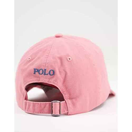 Polo Ralph Lauren Men`s Classic Cotton Chino Baseball Cap (One Size, D_Rose/Blue)