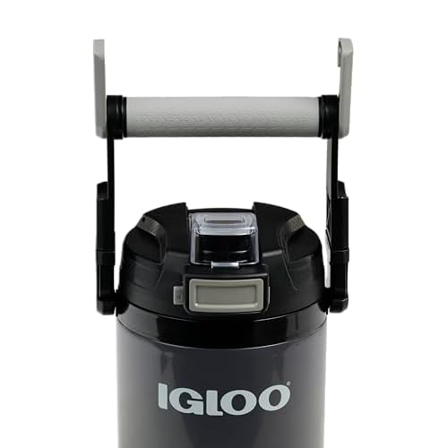 Igloo Rival Fusion 54OZ Insulated Water Jug, Large Water Bottle, Sports Water Jug, Grey