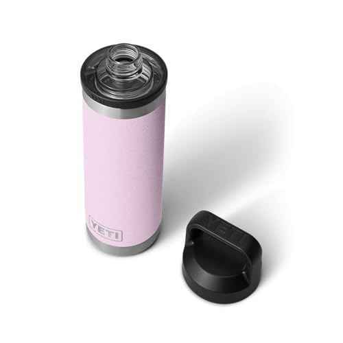 YETI Rambler Bottle Chug, Vaccum Insulated Stainless Steel Bottle with Leakproof Chug Cap, Cherry Blossom, 18 oz (532 ml)