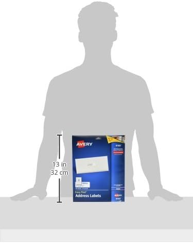 Avery Easy Peel Address Labels, Inkjet Printers, White, 1" x 2-5/8", Box of 750 Labels (08160)