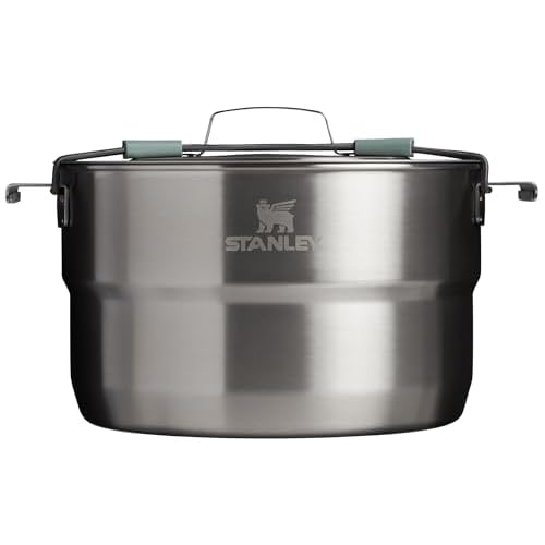 Stanley Wildfare Core 26-Piece Complete Camp Kitchen Cook Set | 4 qt Pot with Lid, 8in Fry Pan | 4 Table Settings, Plates, Bowls, Utensils | Camping Essentials for Your Camp Kitchen | BPA-Free