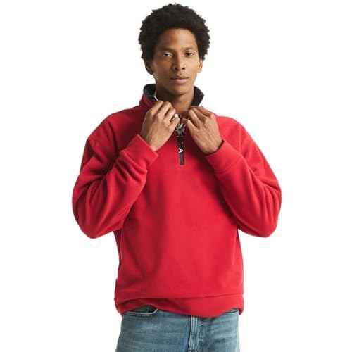 NAUTICA Men's Nautex Quarter-Zip Fleece Sweatshirt, NauticaRed, M