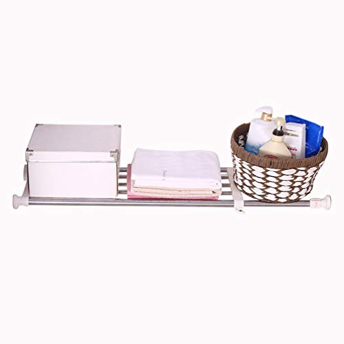 Hershii Expandable Closet Tension Shelf Rod Adjustable Storage Rack Heavy Duty DIY Organizer Divider for Wardrobe Cupboard Kitchen Bathroom - size: 50-80cm/19.68-31.49inches