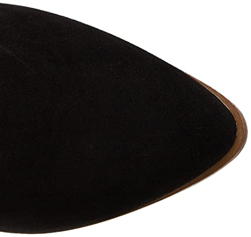 Amazon Essentials Women's Tall Block Heel Boots, Black, 5
