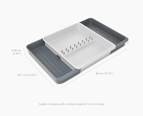 Joseph Joseph DrawerStore Expanding Utensil and Gadget Organizer, Expandable Tray for Kitchen Drawer, Recycled Plastic - size: Expandable, style: Utensils Organizer