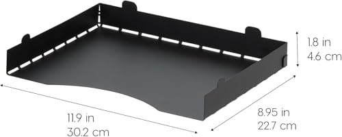 IRIS USA Metal Letter Tray Paper Organizer, 4 Pack, For Letter/A4 File Holder Paperwork Document, Stackable Desktop File Organizer Tray Paper Basket Rack for Office Supplies Home Work, Black - size: Small, style: Tray