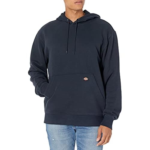 Dickies Men's Pullover Fleece Hoodie, Dark Navy, Large