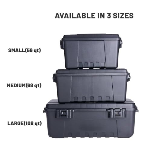 Plano Storage Trunks - color: Blaze Orange, style: Large - 1 pack