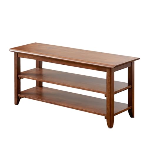 XKZG Storage Bench Wooden Shoe Rack Bench Rustic Solid Wood Entryway Bench (Brown,39.4") - color: Brown, size: 39.4"W x 11.8"D x 16.5"H