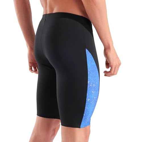 Arena Men's Performance Ribbed Swim Jammer Sports Shorts Training Bathing Suit