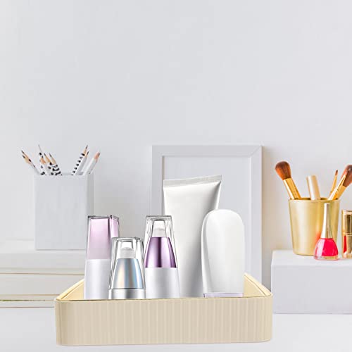Cabilock Decorative Trinket Plate Elegant Key Tray Organizer for Entryway Small Jewelry Storage Dish Smooth Edges Versatile Density Board Design for Home Office Use