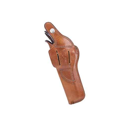 BIANCHI Model 5BHL Thumbsnap Suede Lined Belt Gun Holster - Revolver, Tan, Fits Ruger GP100 4IN, Right Hand