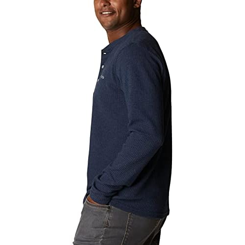 Columbia Mens Pine Peak Waffle Long Sleeve HenleyHiking Shirt