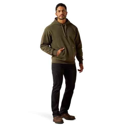 ARIAT mens Rebar Lightweight Logo Hoodie