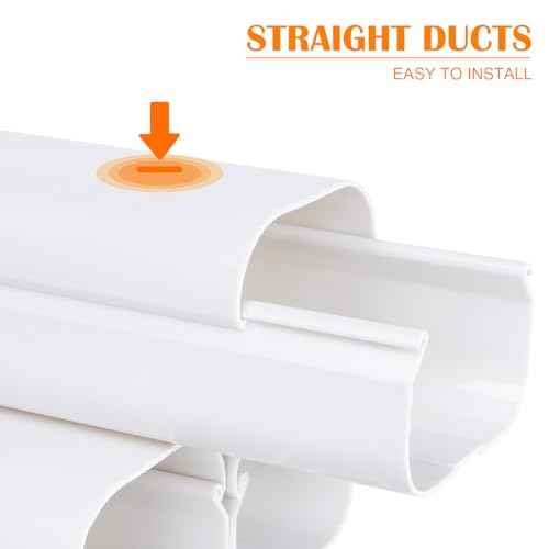 3" W 20Ft L Mini Split Line Set Cover Kit Air Conditioners Decorative PVC Slim Line Cover for Central AC & Heat Pumps Systems Tubing Cover