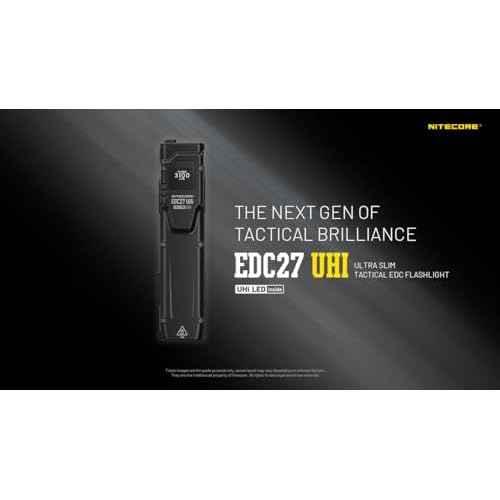 Nitecore EDC27 UHi 3100 Lumen USB Rechargeable Slim Body LED Flashlight EdisonBright Brand Charging Adapter