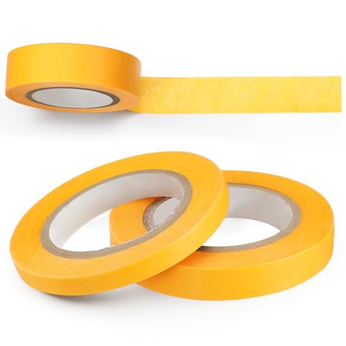 3 Pcs Model Masking Tape Airbrush Masking Tapes 6mm & 10mm & 18mm Automotive Paint Tape for Fine Model Painting
