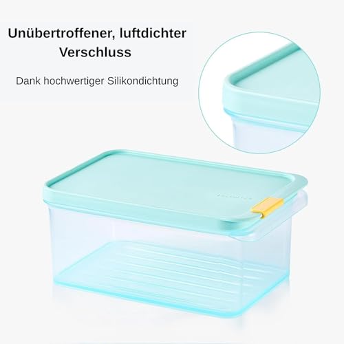 LocknLock Freezer Fit Plastic Freezer Containers | Airtight Stackable Food Storage for Meal Prep | Microwave & Dishwasher Safe | BPA Free Freezer Container with Lid, 2.2L - size: 2200ml