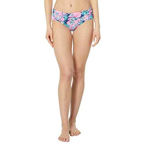Lilly Pulitzer Lagoon Sarong Hipster Bottom for Women - Shirred Waistband with Moderate Coverage, Stylish Bikini Bottoms