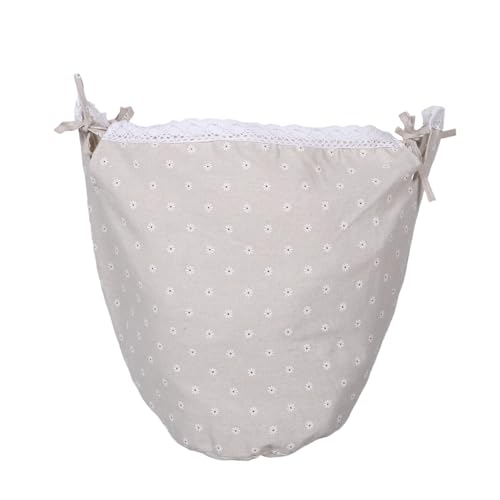 Garneck Washable Cloth Liner for Wire Rattan Basket Replaceable Fabric Insert with Daisy Pattern Protective and Decorative Hamper Liner for Laundry Kitchen and Living Storage Easy to