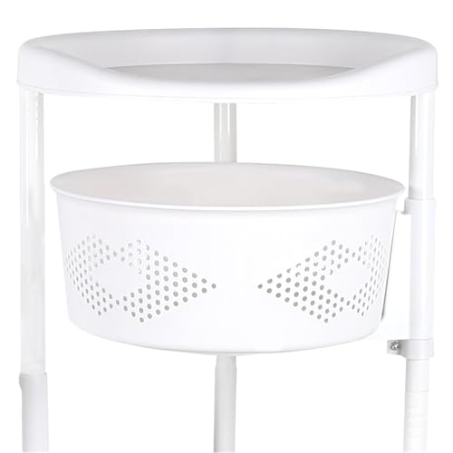 4 Tier Kitchen Storage Rack, Rotating Storage Shelf with Lockable Casters Multi-Layer Kitchen Storage Shelf Vegetable Rotating Shelf Organizer Stackable Storage Shelf Round Storage Car - size: 4 Tier