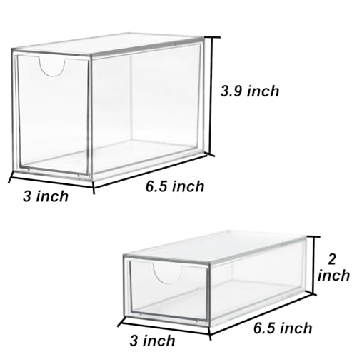 Acrylic Makeup Organizer, Clear Storage Organizer Desktop Stackable Storage Drawers, Plastic Organizer Bins for Makeup, Stationery, Cosmetics, Vanity, Bathroom,Cabinet,Pantry Office Desk (5 Drawers) - style: 5 Drawers