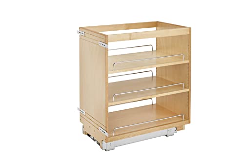 Rev-A-Shelf 14" Pullout Kitchen Cabinet Storage Organizer Slide Out Pantry Spice Rack with Adjustable Shelves for 14.5" W Cabinet Opening, 448-BC-14C - size: 14"W"