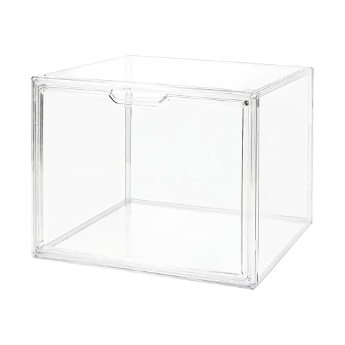 Clear Acrylic Display Case with Magnetic Lid-Dustproof Plastic Book Storage box,Clear Box,Purse Storage Organizer,Action Figure Display Case,Acrylic Sneaker Shoe Box(1 Pack) - style: 14.2"L x 8.7"W x 10.6"H - 1 Pack