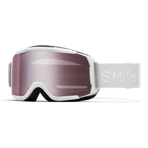 SMITH Daredevil Youth Goggles with Carbonic-x Lens ? Performance Snowsports Kids Goggles for Skiing & Snowboarding ? White + Ignitor Mirror Lens