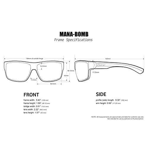 BOMBER MA104RMRF Safety Sunglasses for Men, 2-Tone Smoke Crystal frame, Red Mirror Polycarbonate Safety lens, Non-Slip foam lining, ANSI Z87+ Compliant, Safe for Rugged Activity - MA104RM