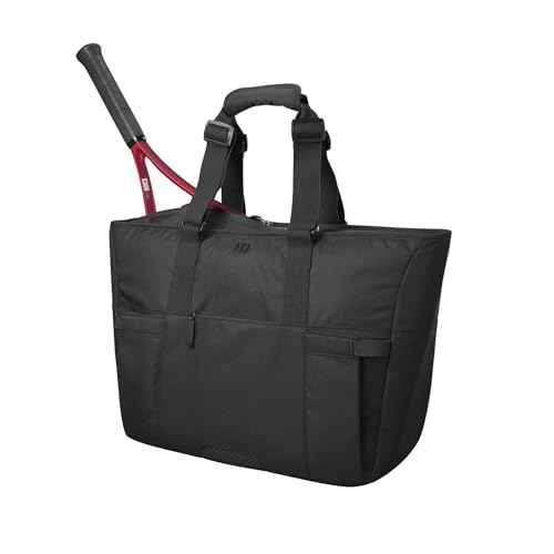 WILSON 2024 Lifestyle Tote Tennis Racket Bag - Holds up to 2 Rackets, Black
