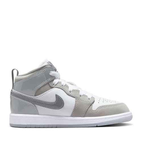 Jordan Little Kid's 1 Mid SE 'White/Cool Grey-Medium Grey' (HF3194 100) - 2y