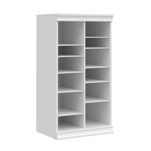 ClosetMaid Modular Adjustable Divided Storage Shelving Unit Organizer, 15.94-Inch D x 40.3-Inch H x 21.38-Inch W, White - color: White