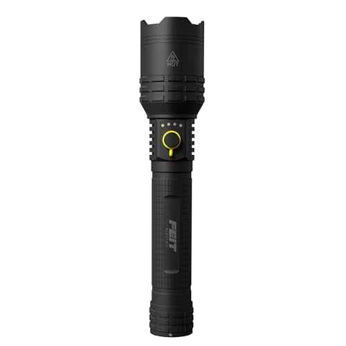 Feit Electric Flex Power Flashlight, 7000 Lumens Ultra-Bright LED, Rechargeable & AA Battery Compatible, Aircraft-Grade Aluminum, USB-C Charging, 3 Light Modes, Wet Rated Emergency Light, FLR7000/FLEX