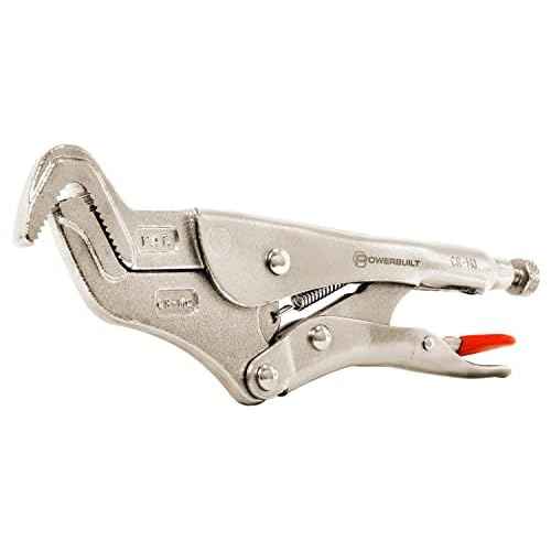 Powerbuilt 9-Inch Parrot Nose Pliers Hand Tool, Adjustable Locking Jaw, Non-Slip Grip on Pipes and Bolts, Car Vehicle Repair, Sinks, Home Improvement Tools - 642896