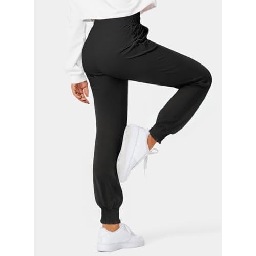 Dokotoo Womens High Waisted Lounge Joggers Elasticity Drawstring Side Pocket Casual Cuffed Casual Yoga Sweatpants