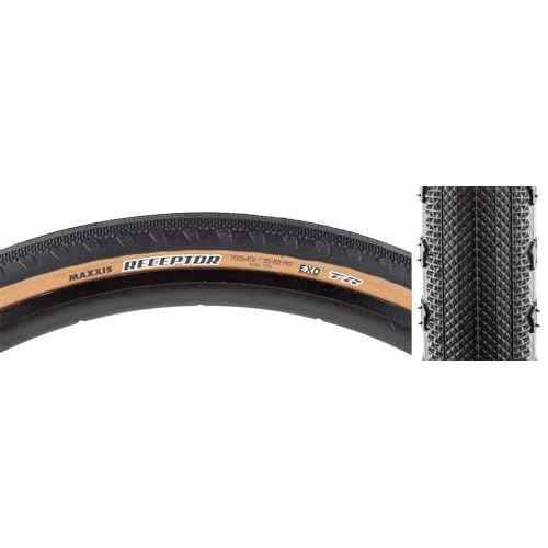 MAXXIS Receptor - Dual Compound - 700, 650 - EXO - Tubeless | Semi-Slick Gravel Tire, Size 700x40C - EXO